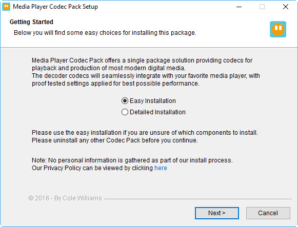 Media Player Codec Pack Plus for Movies/Music