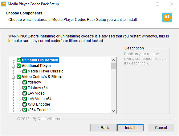 Media Player Codec Pack 4.4.7 screenshot