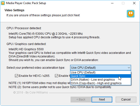 mpeg-4 avc codec pare-brise lecteur multimédia